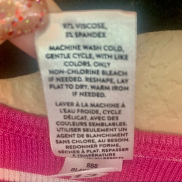 NWT Tank Top XL (14/16 Girls) Nordstrom Pink White Stripes Ribbed Tank - Picture 8 of 13